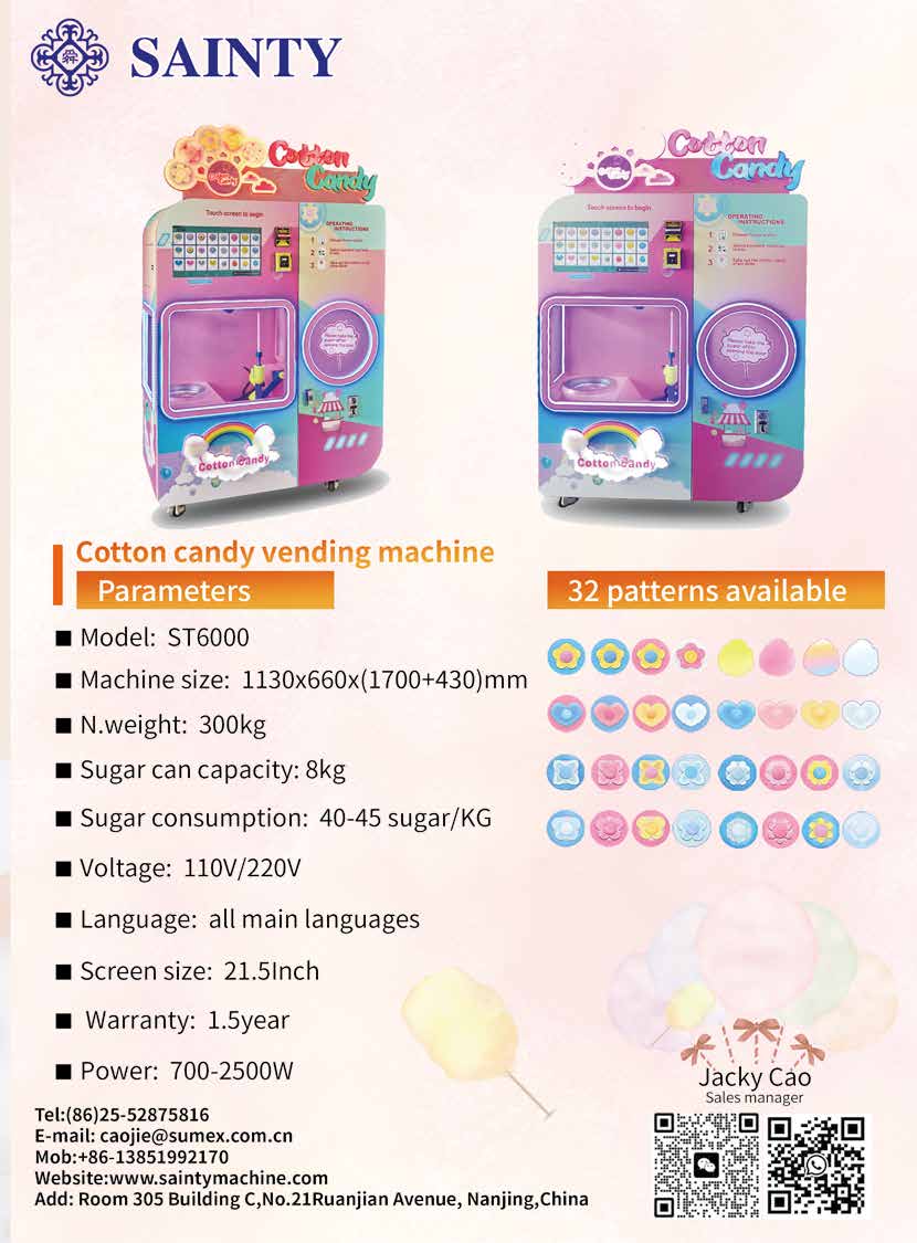 Cotton candy vending machine