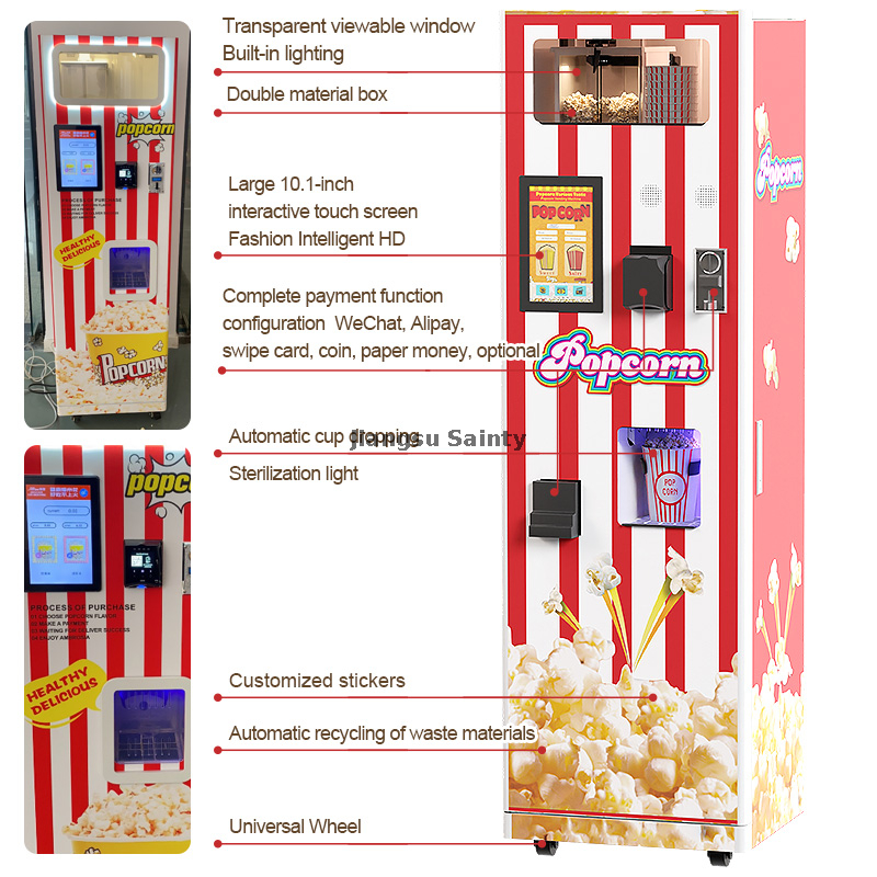 Popcorn Vending Machine Delicious Health Popcorn Making Fun Automatic Machine Popcorn Vending Machine