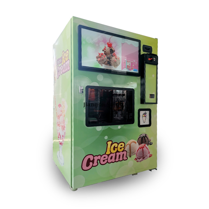 Funspace Customized 24-Hour Self-Service Smart Fully Automatic Ice Cream Maker Touch Screen Soft Ice Cream Vending Machine